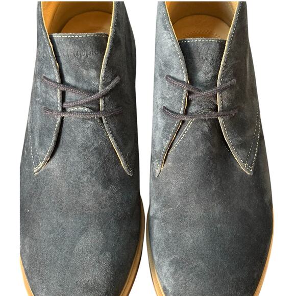 Hush Puppies Bounce Comfort Suede Chukka Desert Boots Men’s 9M Navy Blue Lace-Up - Picture 11 of 16